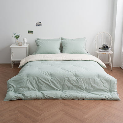 100% Cotton 60-Count Casa Mid-Season Comforter SS/Q (Colors Options)_ Korea Direct Delivery D