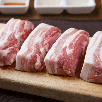 Premium Boneless Pork Belly Thick Cut 2LB