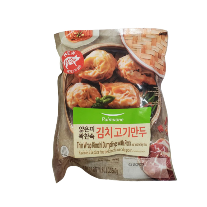Pulmuone Thin wrap kimchi & pork dumplings | Wooltari