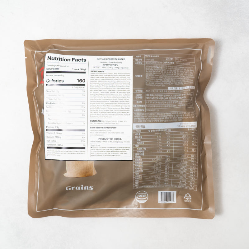 Eat The Fit Shake - Double Chocolate Flavor 280g x 2 Pack + Misugaru Flavor 280g x 2 Pack