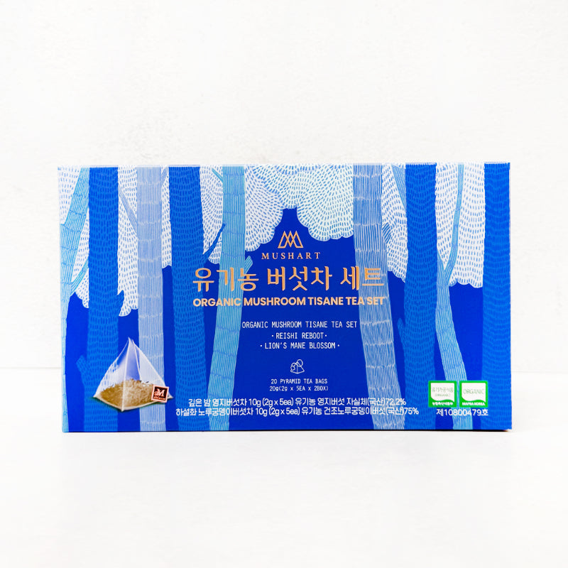 Organic Mushroom Tisane Tea Set (2 types, 2g x 5ea x 2 boxes)