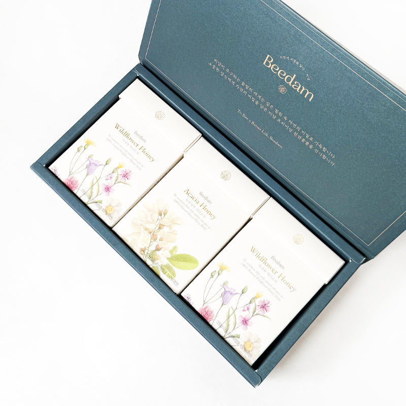 Premium Natural Flower Honey Stick 3-Piece Gift Set 600g