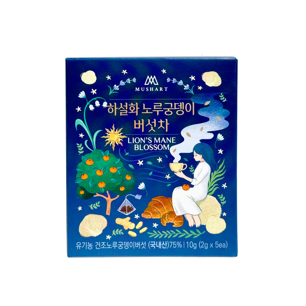 Organic Mushroom Tisane Tea Set (2 types, 2g x 5ea x 2 boxes)