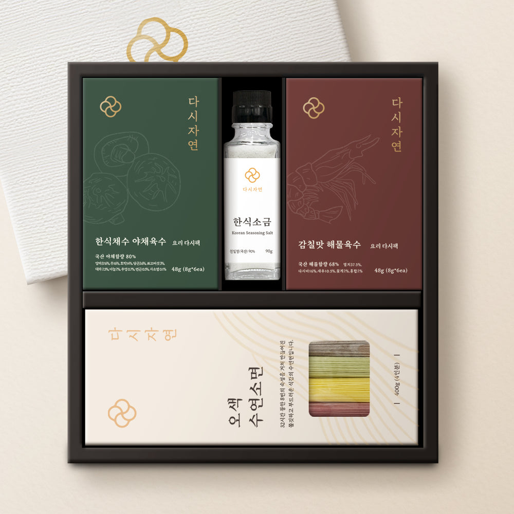 Dasijayeon Artisan Broth & Five-Color Handmade Noodle Gift Set No.11 1020g
