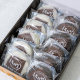 우리 밀 초콜릿 파이 세트 (수제 6개 + 화이트 6개) 12개 (900g)