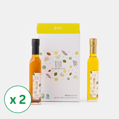 [자연팜] 실속세트 (생들기름 250ml + 참기름250ml) x 2박스 _무료배송