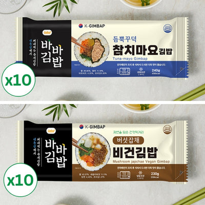 Baba Kimbap - Tuna Mayo 240g x 10p + Mushroom Glass noodle 230g x 10p