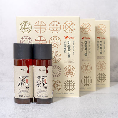 Sesame Oil Gift Set 600ml (300ml x 2 bottles) X 3_Free Shipping