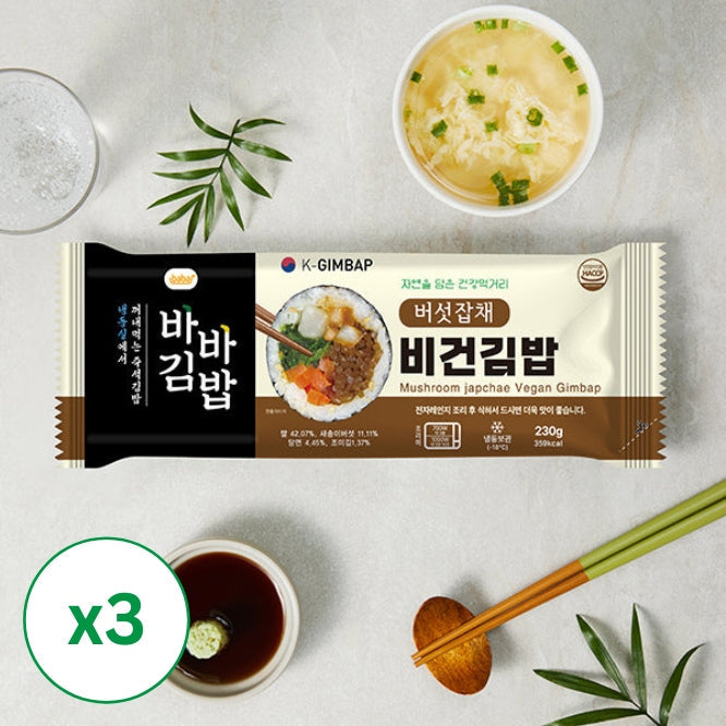 巴巴紫菜包饭 - 蘑菇杂菜紫菜包饭 230克 x 3包(套装)