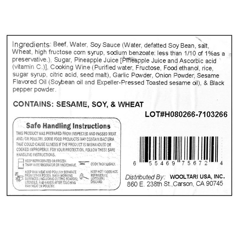 Marinated beef short ribs 3LB