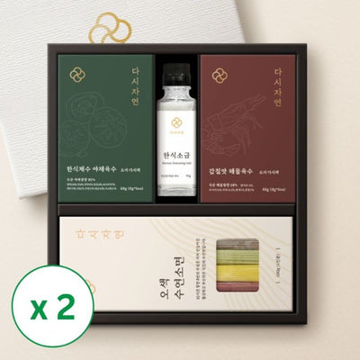 [우리찬] 다시자연 장인의 육수 오색수연면 세트 11호 1020g x 2박스_무료배송 (묶음)