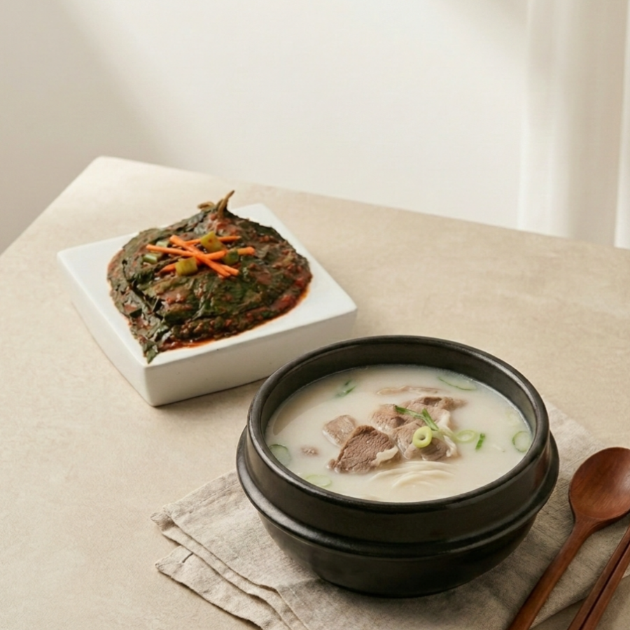 [울타리] 설렁탕 2lbㅣ*증정* [예소담] 생깻잎 김치 400g (묶음) 타임딜