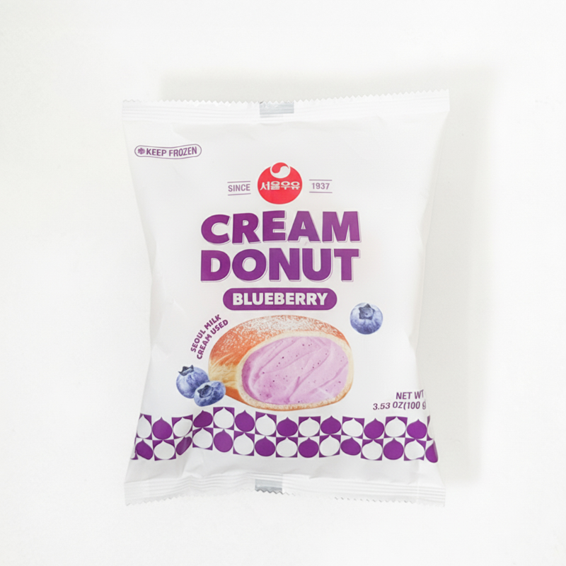 Seoul Milk Cream Donut Blueberry 100g