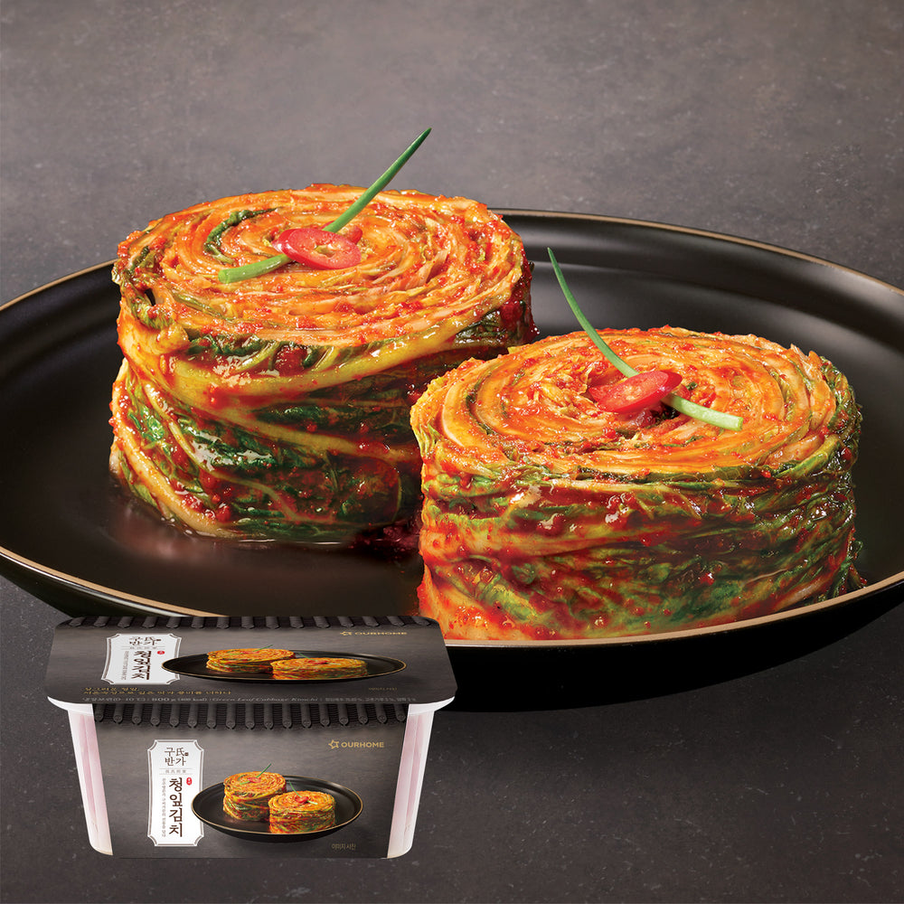 [한국직배송 A] 아워홈 구씨반가 갈치김치 + 갈치석박지 + 청잎김치 + 낙지김치 각 800g*4개 + (증정품) 고우림 유자동치미 800g