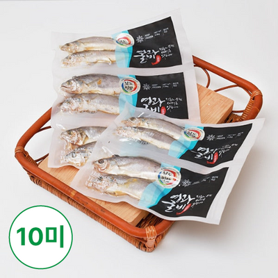 [Yoo-Myeong] DRIED YELLOW CORVINA (Intestine removed) (Gulbi) (80g x 10 fish)