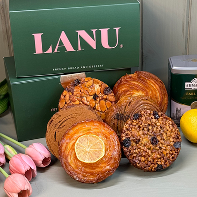 Bakery Lanu，法式Kouign Amann 6种口味（6个）+ Stollen 1个_（韩国直接配送A）