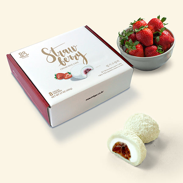 Strawberry Cream Rice Cake + Blueberry Cream Rice Cake + Red