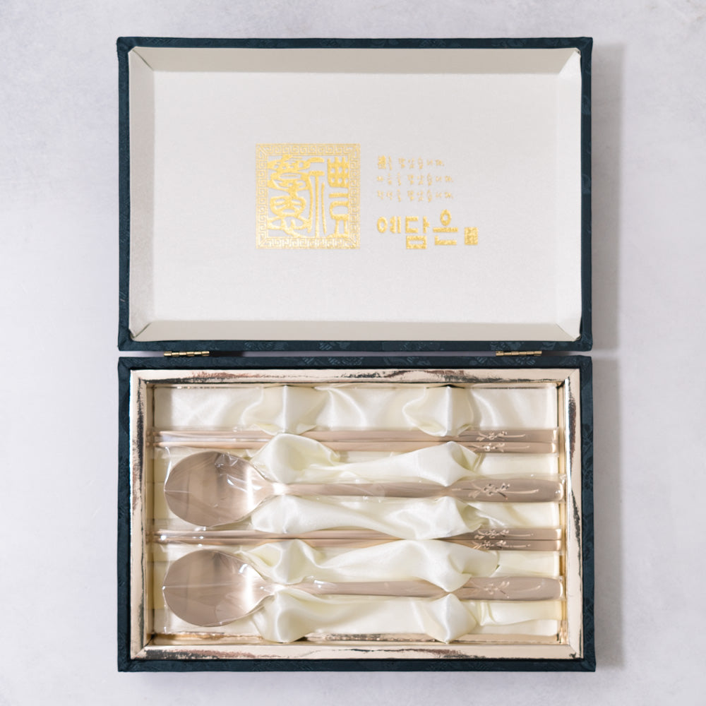 [Yedam-eun] Bangjja JewelrySpoon & Chopsticks Set (2person) _ Free Shipping