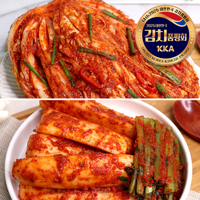 [한국직배송 B] 김치품평회 대상 새벽팜 포기김치 2kg + 알타리김치 2kg