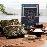 Seasoned Roasted Seaweed (Pyong-gim) 125g (25g x 5) x 4packs + Roasted Seaweed (Pyong-gim) 75g (15g x 5) x 4packs