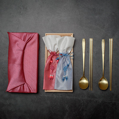 [Gyeongbok Sura] Korean Titanium 2 person cutlery set