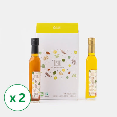 Stall Set (250ml of fresh oil + 250ml sesame oil) X 2 boxes _ free shipping (Set)