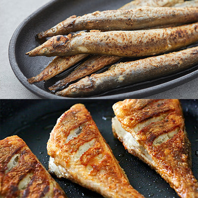 Myeongjeong Fish set B (Korean sandlance 500g x 2 ,  Mackerel 3 ,  Large Yellow Croaker  4) 3.4kg
