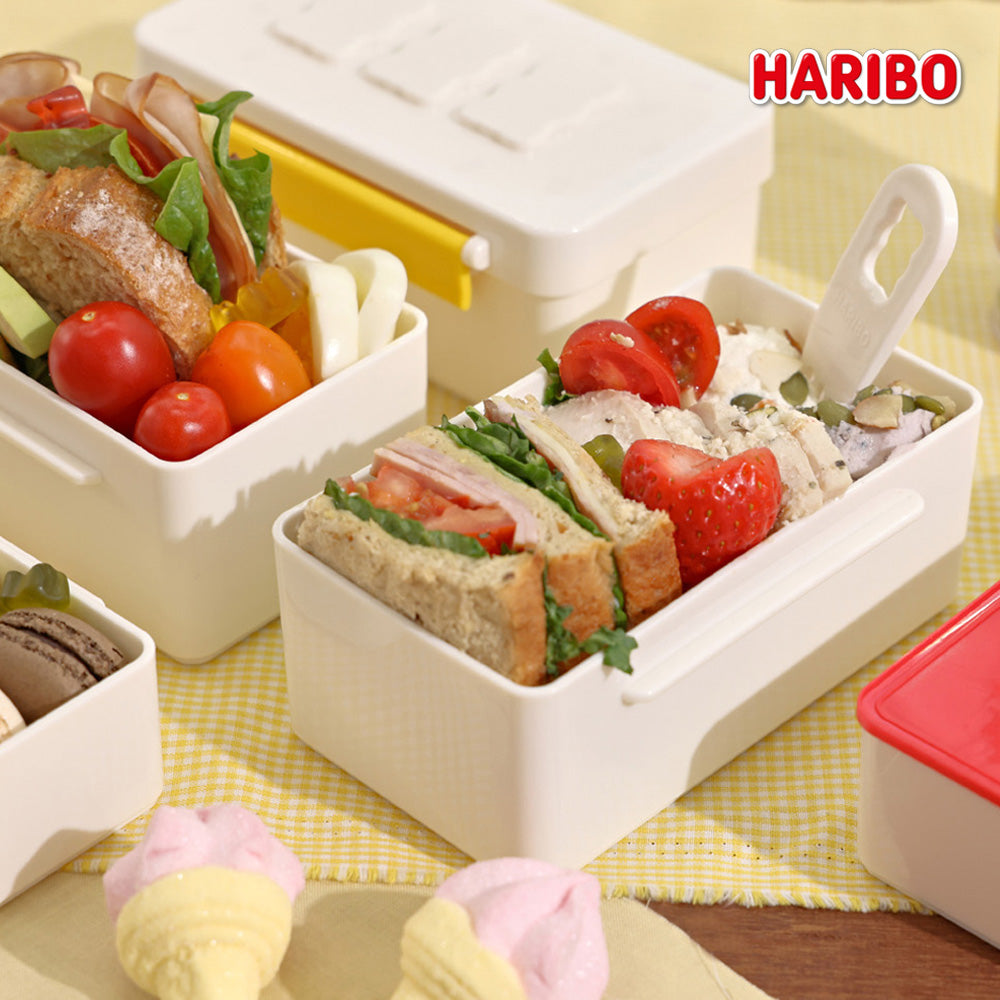 [K Direct Delivery] HARIBO Lunch Box & Cutlery Set (2-Tier Lunch Box + Spoon, Fork & Chopsticks Set) Select Option
