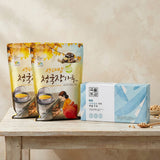 [성필립보생태마을] 생태맘 청국장 가루 1kg x 2팩ㅣ*증정* [곡물도감] 식이섬유 가득 비움두유 1박스 (묶음)_ 무료배송특가