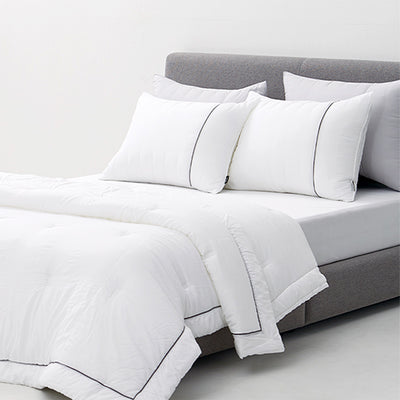 [Korea Direct Delivery H] Cozynest Dion 100% Modal Four Season Comforter Set White Q (200*220)
