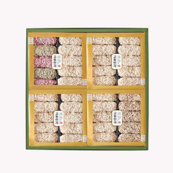 [한국직배송 C] 교동한과 하늘연달 + 교동복 + 교동만남 3단 선물세트