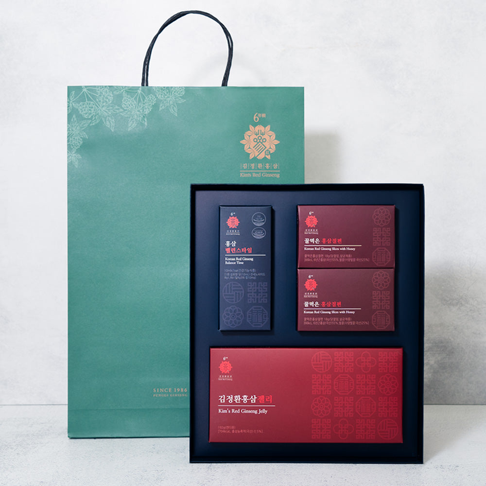 Kim Jeong-hwan Red Ginseng Gift Set (Stick & Jelly & Slice) 298g
