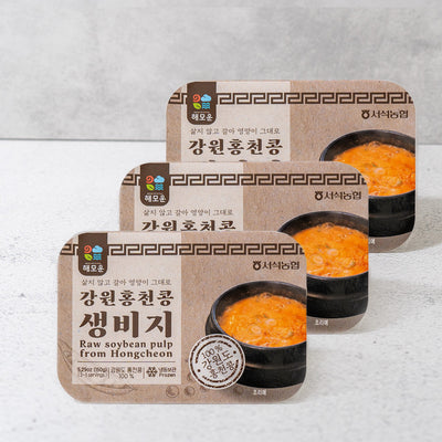 [홍천서석농협] 해모운 국내산 콩 생비지 150g x 3팩 (묶음)