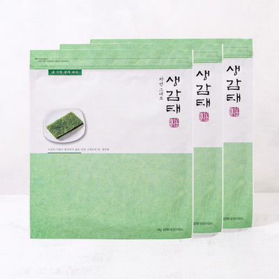 Natural Raw Gamtae Seaweed 18g (8 sheets) x 3 packs