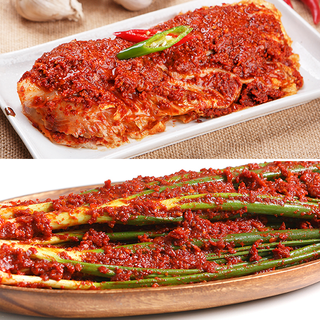 Sunhwadong Spicy Silbi Kimchi (Cabbage Kimchi 3.2kg+Green Onion Kimchi 1kg)_Korea Direct Delivery B 
