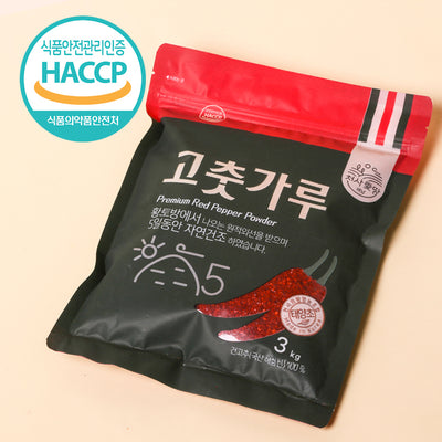 [2025년산][천사애땅] 해남 고춧가루 보통맛 3kg_무료배송_9월 첫째주 순차발송