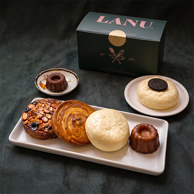 [韩国直送 C] Bakery Lanu, 法式可颂饼 6种口味 (6个) + 法式焦糖布丁 4种口味 (10个)