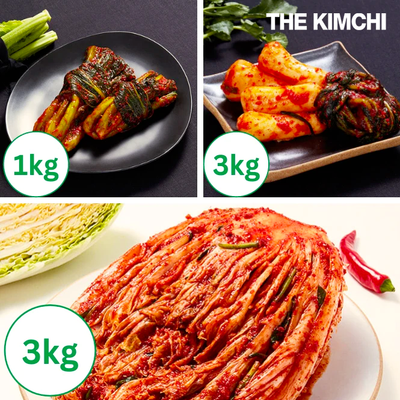 홍진경 더김치 포기김치 3kg + 총각김치 3kg + 갓김치 1kg_무료배송_9월 마지막주 순차발송 (묶음)