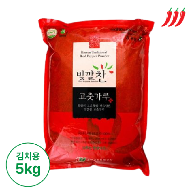 [영양고추유통공사] 빛깔찬 고춧가루 (김치용·매운맛) 5kg