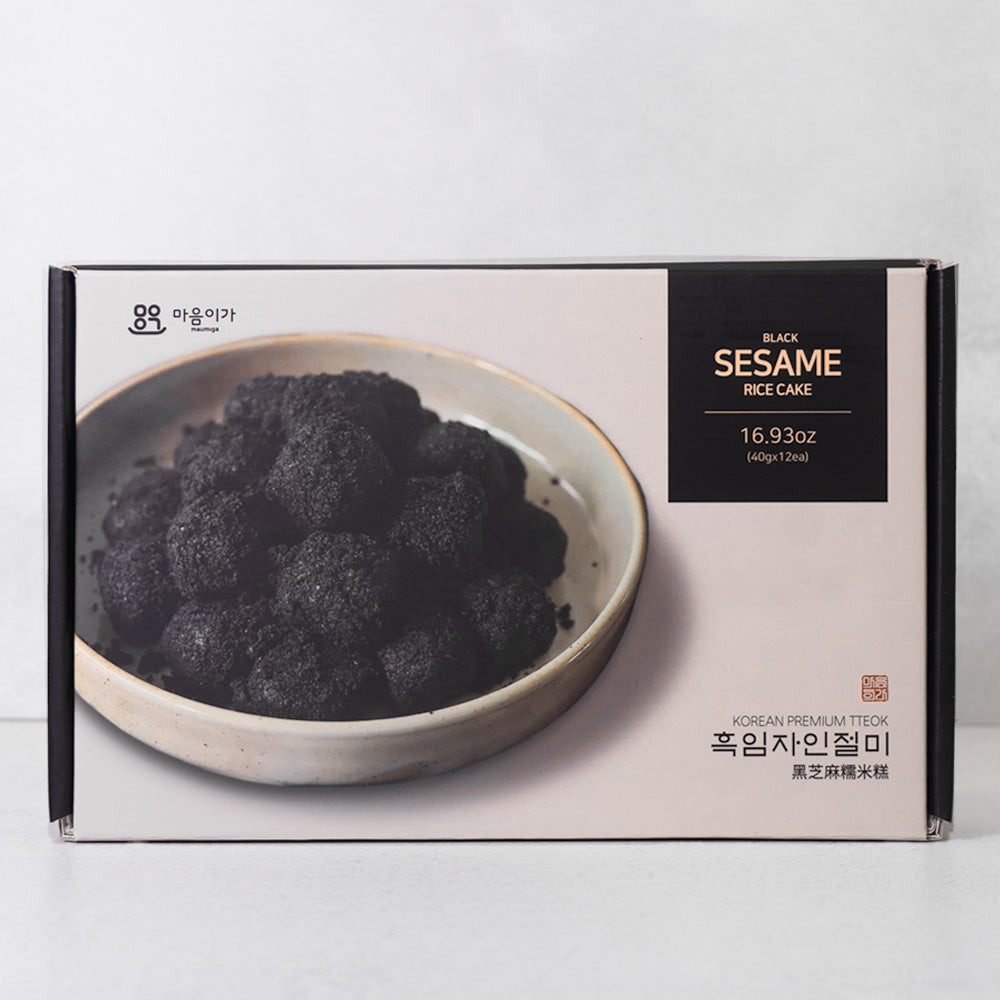 [Maumiga] Black Sesame Rice Cake 480g x 2pkㅣ*Free* [Maumiga] Anko Rice Cake 500g x 1pk