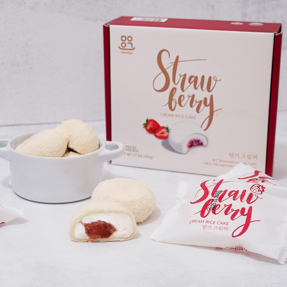Strawberry Cream Rice Cake + Blueberry Cream Rice Cake + Red