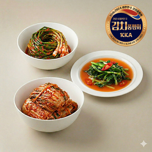 Migeumchi Seasonal Bossam Kimchi 2kg + Young Summer Radish Kimchi 1kg + Green Onion Kimchi 1kg_ K Direct Delivery D