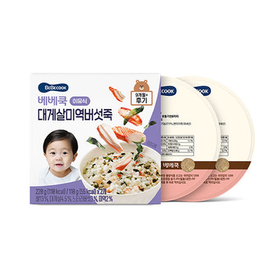 Bebecook Crab Seaweed Mushroom Porridge (220g x 20)1Box_ Korea Direct Delivery D