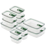 [Korea Direct Delivery D] BETREE Biel Lock One -Touch Food Container Set (5 Types 24Pcs _Black/Green)