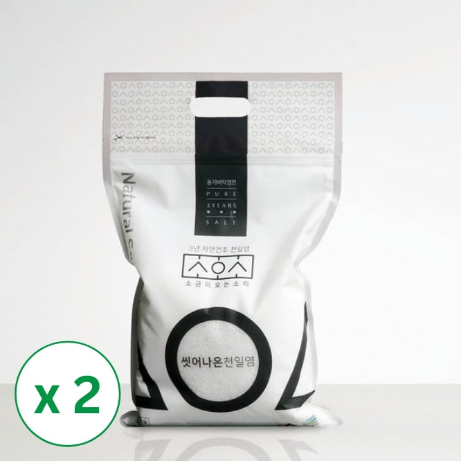 [소오소] 소금이 오는 소리 천일염 3kg x 2팩_무료배송 (묶음)