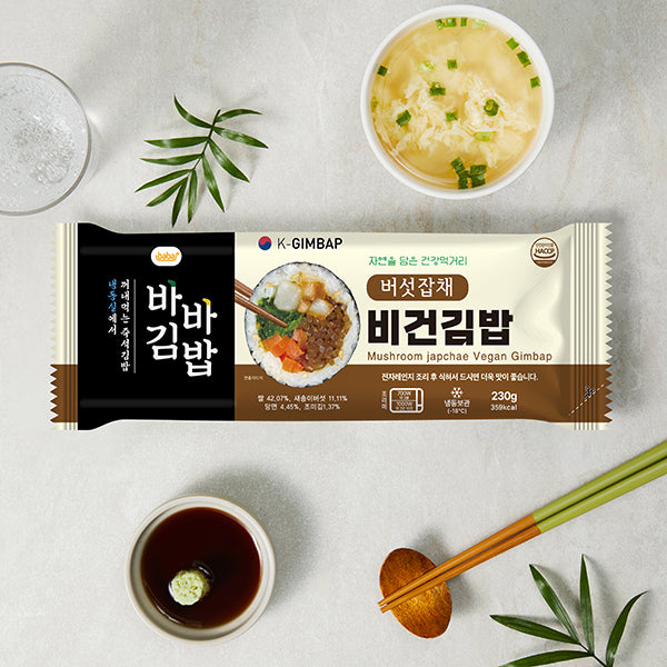 Baba Kimbap - Mushroom Japchae Kimbap 230g (New Customer)