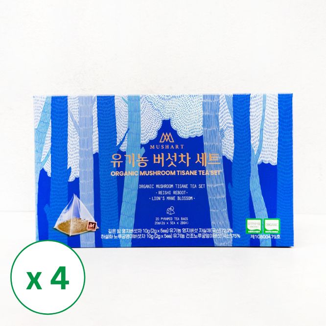[솔룸바이오텍] 유기농 버섯차 2종 세트 (2g x 5ea x 2box) x 4박스 _무료배송특가(묶음)