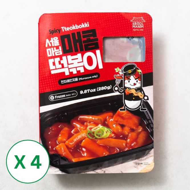 Seoulmanim Ogam Spicy Tteokbokki 280g x 4 Packs (Set) | Wooltari