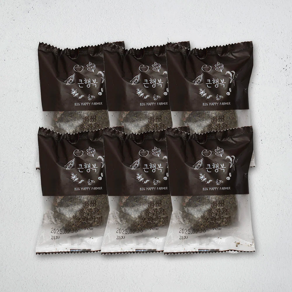 [큰행복] 제주 흑임자 오메기떡 (70g x 6)