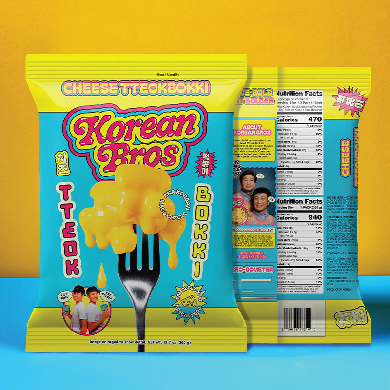 [코리안 브로스] 떡볶이 패밀리 사이즈 파우치 (치즈) 360g